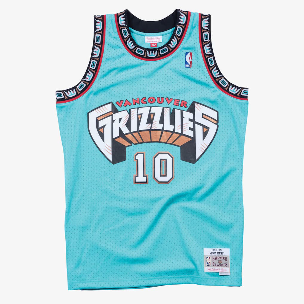 Mike Bibby Vancouver Grizzlies 1998-99 Turquoise Swingman Player Jersey