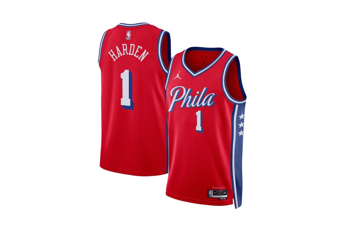 Jordan Philadelphia 76ers Φανέλα James Harden Statement Edition